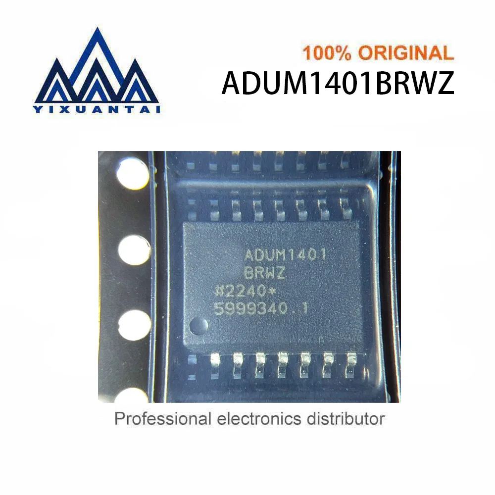 10pcs/Lot ADUM1401BRWZ ADUM1401BRWZ-RL ADUM1401BRW ADUM1401B【DGTL ISO 2.5KV GEN PURP 16SOIC】New and Original