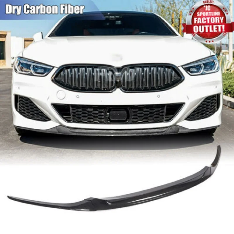 

For BMW 8 Series G14 G15 G16 2020-21 Dry Carbon Front Bumper Lip Spoiler 3PCS