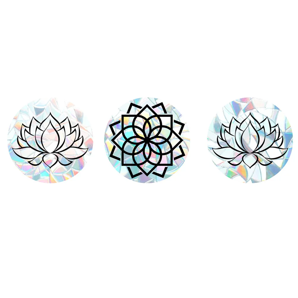 

Window Sticker Cling Mandala Clingsdecals Wall Static Flower Diy Decal Anti Collision Film Rainbow Adhesive Stickers