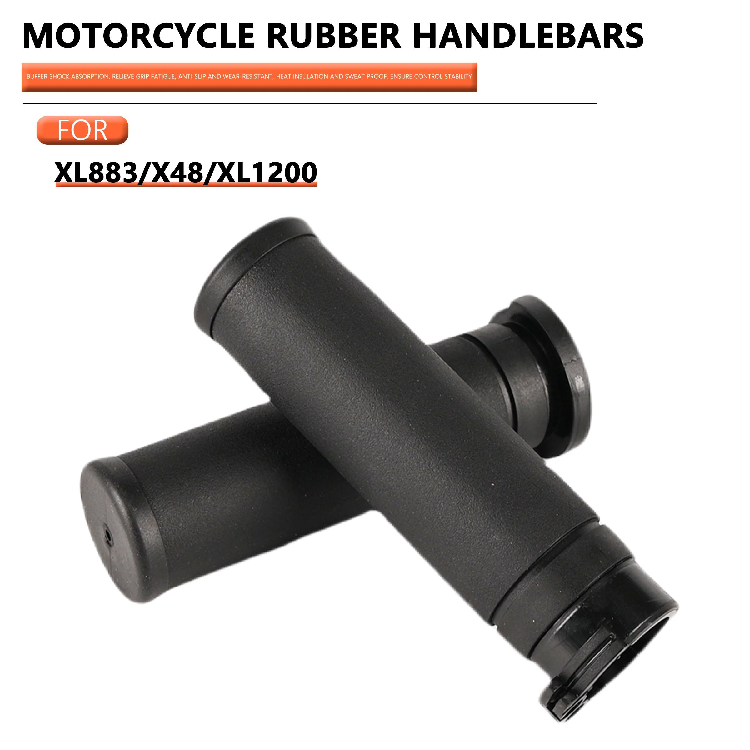 

Нескользящие резиновые ручки для руля Harley Sportster 883 1200 Softail Slim Fatboy Touring Street Glide - 1 дюйм (25 мм), амортизирующие