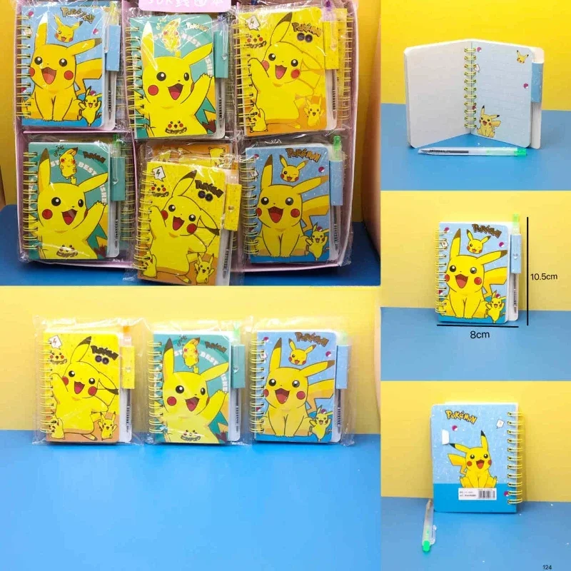 Блокнот с изображением Покемона Пикачу набор шариковых ручек героями
