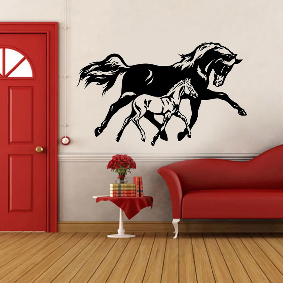 

Wall Art Mural Sticker Horse Animal Wall Decal Vinyl Handsome Horse Stickers Decoration for Bedroom Children's Room P971