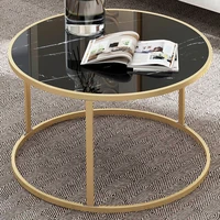 nordic light luxury coffee table sofa bedside bedroom marble pattern small round table breakfast muebles entrance hall furniture