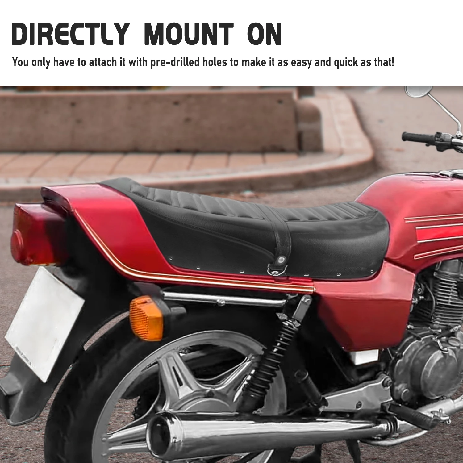 Мотоциклетное черное седло в винтажном стиле для Honda CB400 CB 400 1980 1982 1981 - купить по