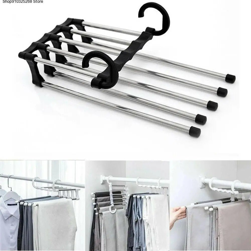 

Wardrobe Magic Hanger MultiFunctional Clothes Hangers Pants Storage Hangers Cloth Rack Multilayer Storage Cloth Hanger 1PC