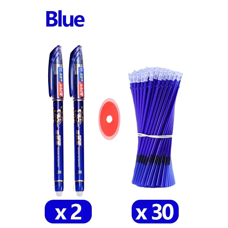 

Гелевые ручки Bullet 33 шт., черный/темно-синий/красный/голубой