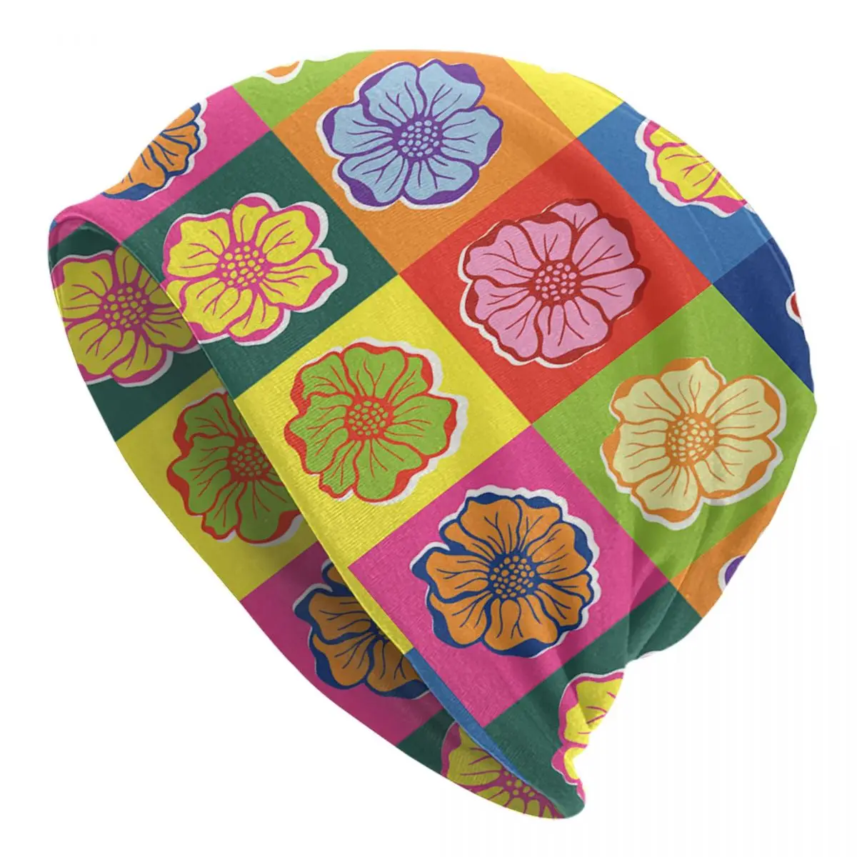 

Abstract Artistic Flower Pattern Men's Caps For Kpop Funny Hats Women's Winter Hats 2023 Creative Skin-friendly Breathable Cute