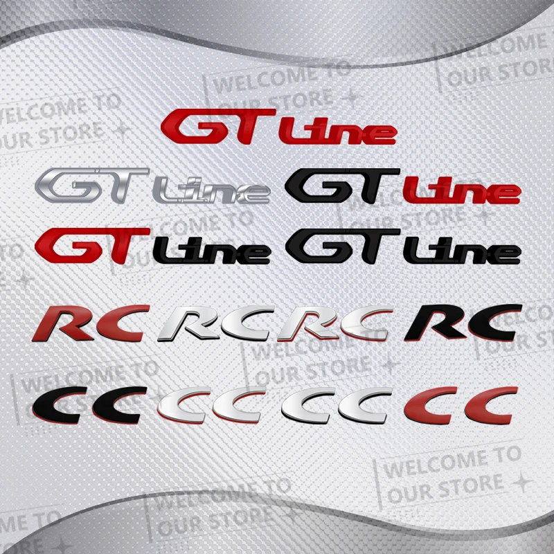Автомобильная наклейка RC CC GT Line 3D металлический логотип значок задний багажник