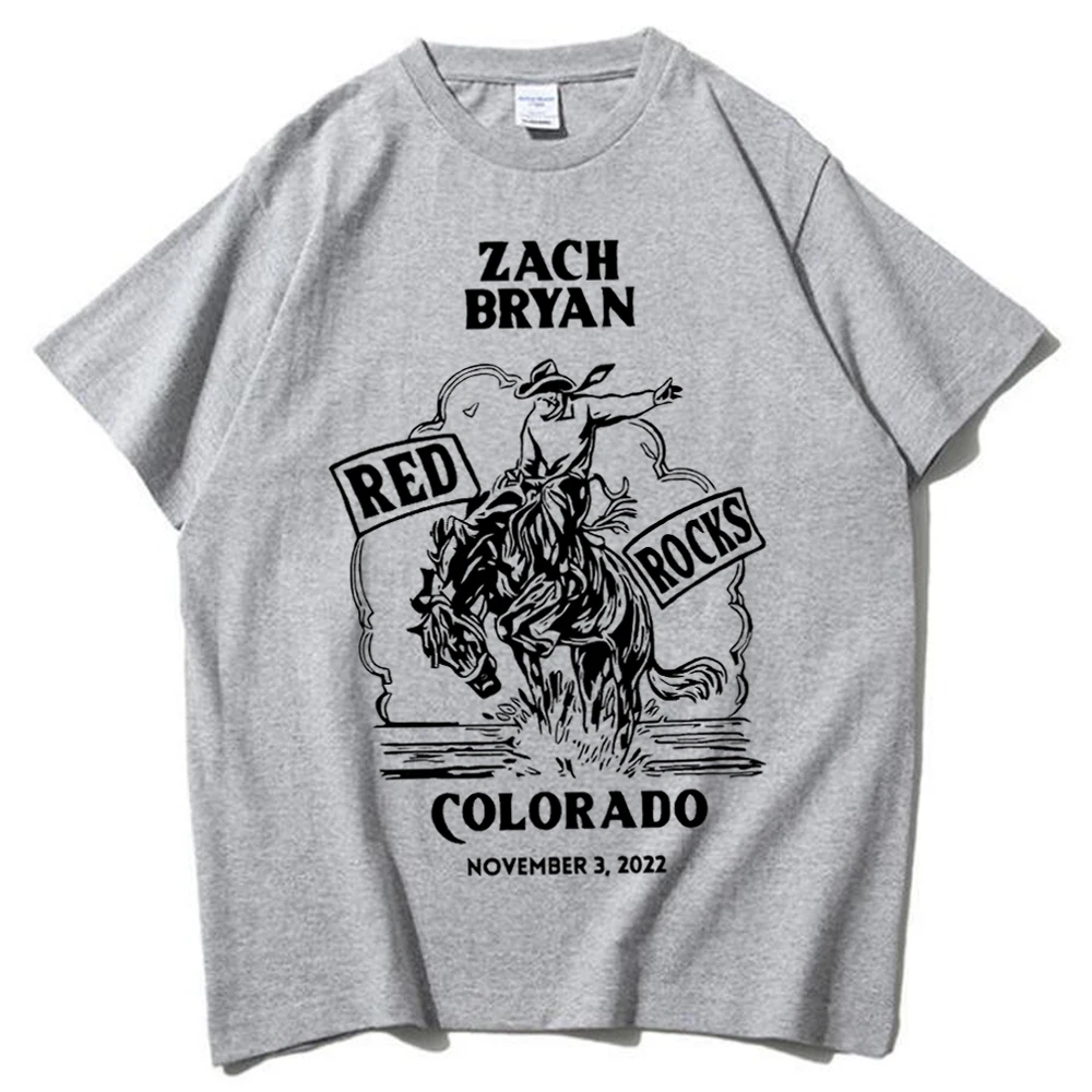 Рубашка Zach Bryan музыкальная рубашка подарок для Fan Merch рубашки с круглым вырезом и