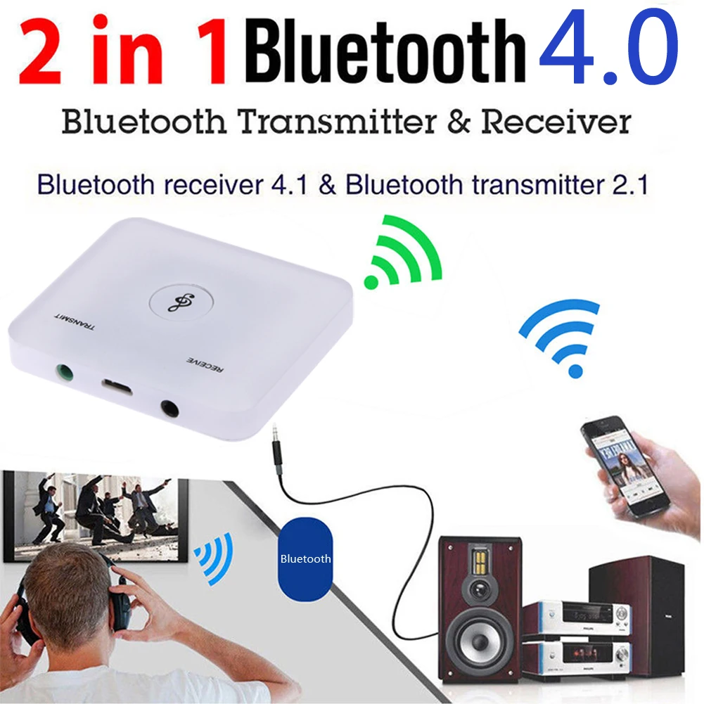 

Portable Receiver Transmitter Bluetooth-compatible 5.0 Dongle 3.5mm Wireless Stereo Audio for Office Caring Computer Supplies