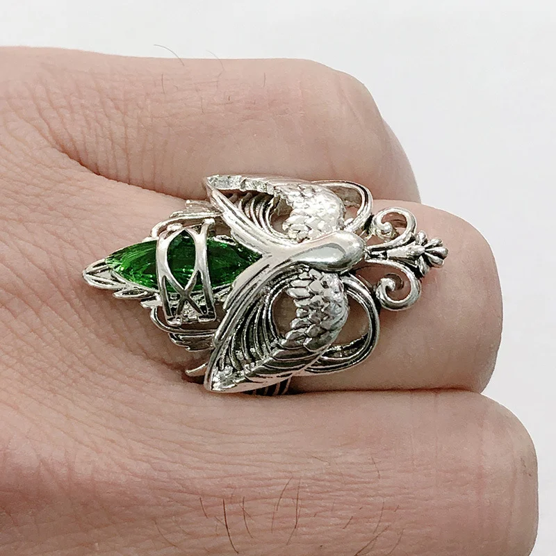 

New Green Zircon Inlaid European and American Fashion Women's Ring