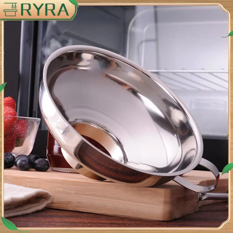 

Kitchen Oil Liquid Funnel Easy Cleaning Portable Funnel Rustproof Flask Filter Canning Funnels Kitchen Gadgets Silver
