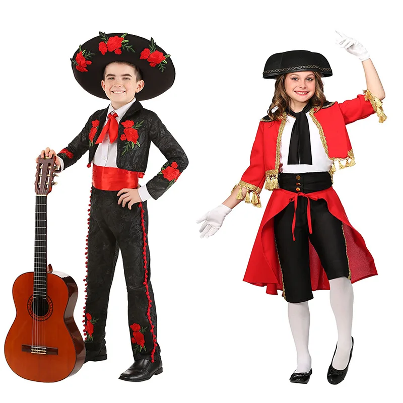 Wholesale Holiday Costume Mexico day Culture Cosplay Carnival Party Mexican ethnic Suit Costume