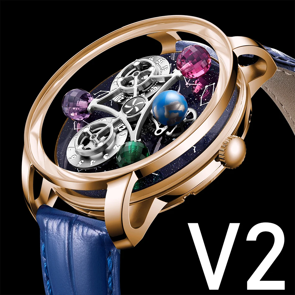 

Мужские часы PINDU 2023, лучший роскошный бренд, вращающийся циферблат созвездий MIYOTA 8215, светящийся в ночное время, мужские часы + коробка