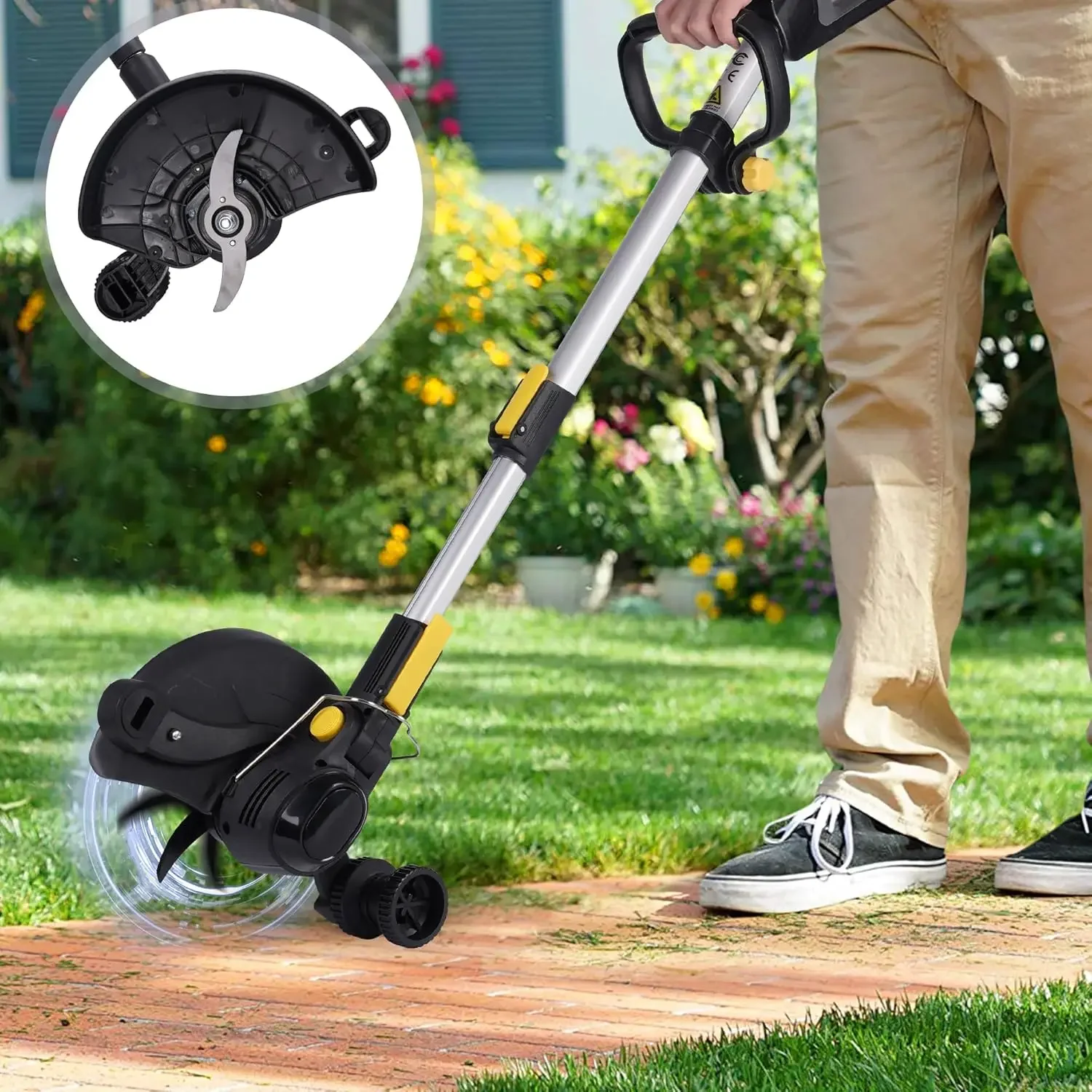 Беспроводной электрический триммер для травы перезаряжаемый с аккумулятором на