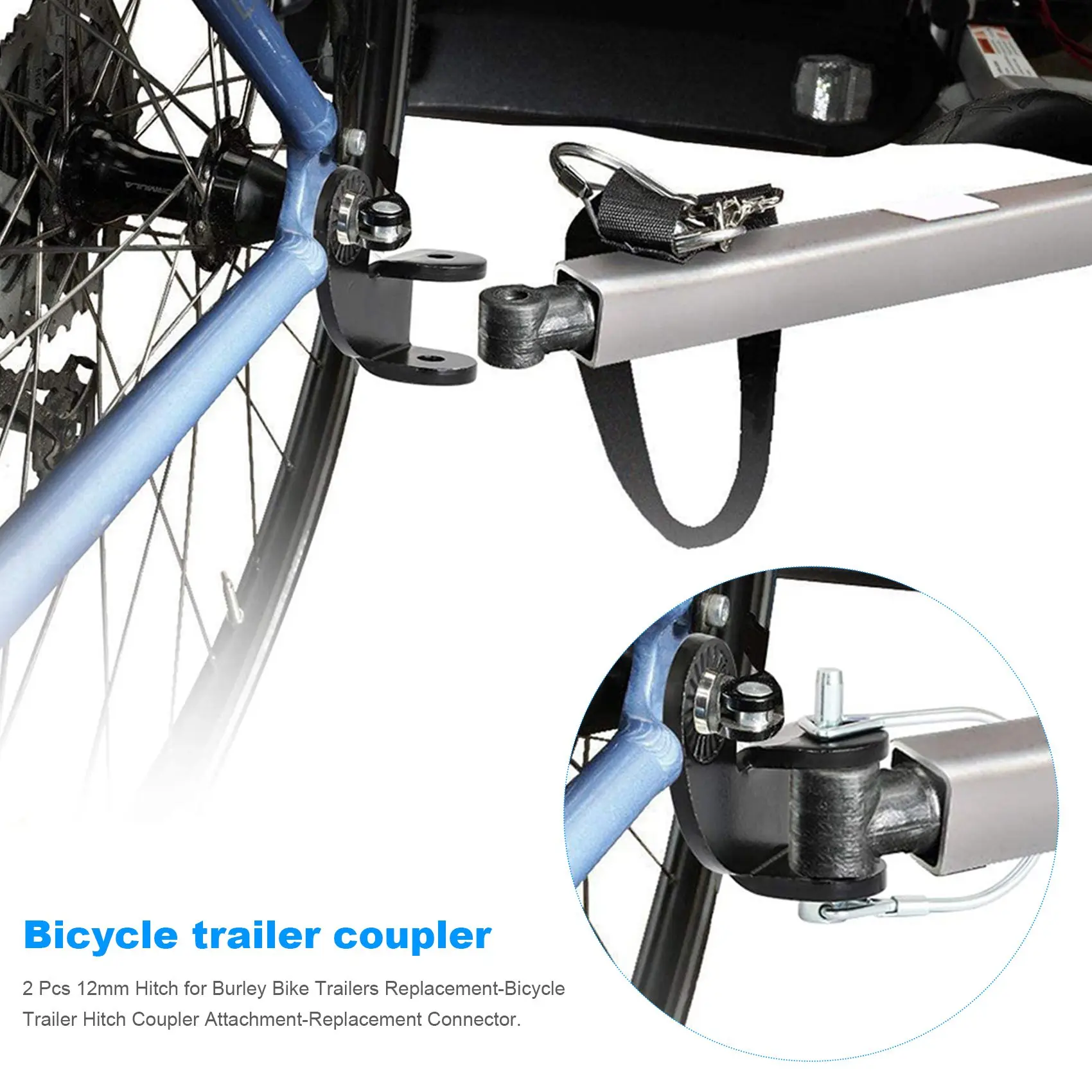 

2 шт. 12 ММ сменная сцепка для велосипедных прицепов Burley-сцепная муфта для велосипедного прицепа-сменный разъем