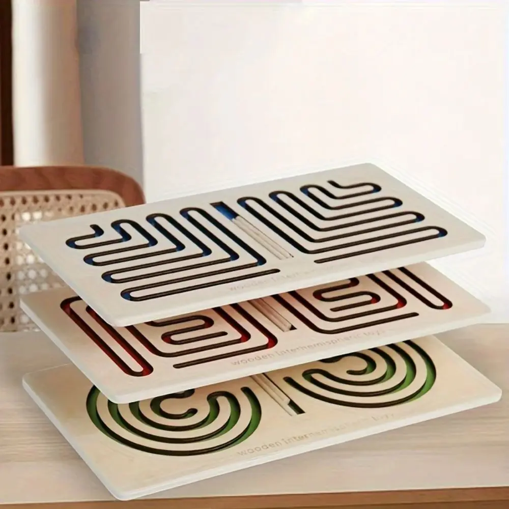 sterowanie trajektorką lewy prawy łamigłówka koordynacja mózgu dłoni pióro ruch zabawki do treningu trening ostrości edukacyjny