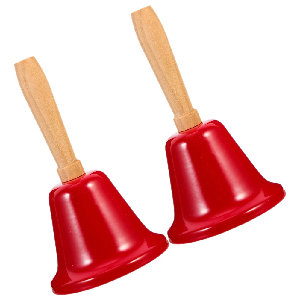 

2pcs Christmas Party Handbell Restaurant Service Bell Simple Countertop Dishes Bell Desk Service Tool