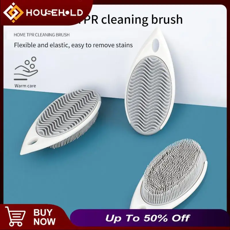 

Cleaning Tool Silicone Cleaning Brush Portable Convenient Hanging Soft Hair Shoes Laundry Brushes Home Soft And Elastic