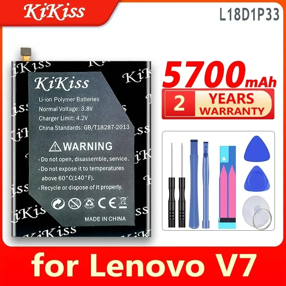 Литий-ионный аккумулятор KiKiss L18D1P33 5700 мАч для Lenovo V7 Bateria