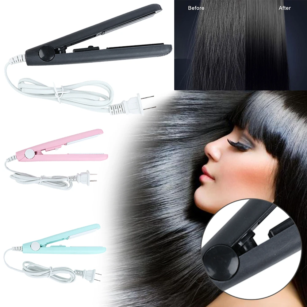 

2 in 1 Tourmaline Ceramic Hair Straightener Flat Iron Portable Dry and Wet Thermostatic Hair Straightener Curler Hair Style Tool
