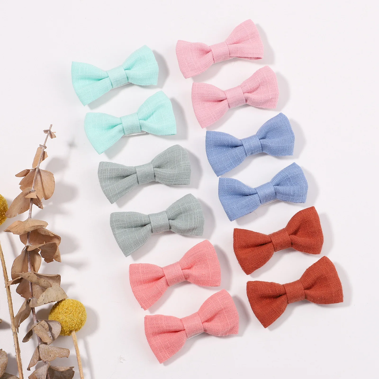 

50Pcs/Lot,Fashion 2Inch Newborn Solid Color Hair Bow Hair Clips Baby Cotton Bow Hairpins Girls Barrettes Kids Headwear Wholesale