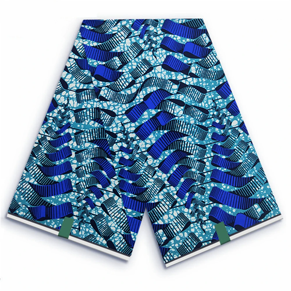 

African Wax Fabric Ankara Block Prints Batik Dutch Fabric 6yards 100% Original Real Super Fabric Ankara Fabric For Wedding VL-99