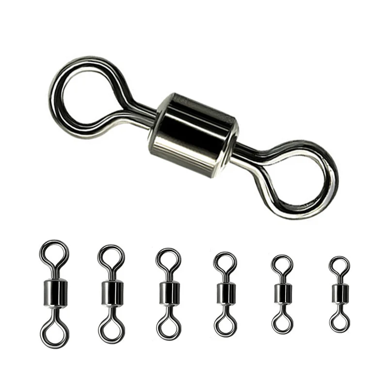 Латунный рыболовный Вертлюг крючок соединитель лески быстрое вращение Вертлюги