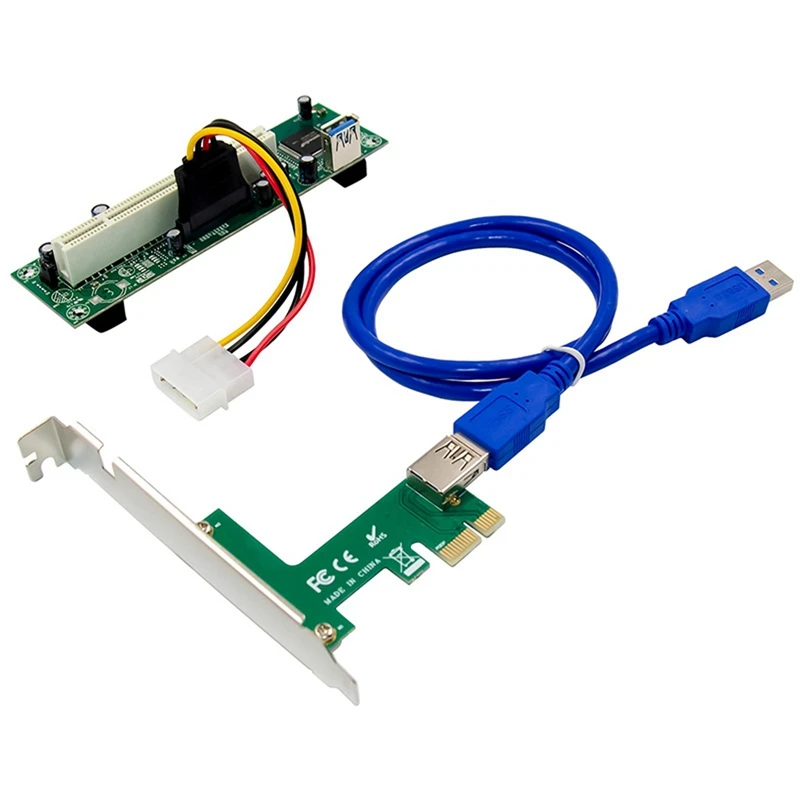 

4х PCI-Express к PCI адаптеру Pcie к Pci слоту расширения карты с 4-контактным разъемом SATA кабеля питания для ПК