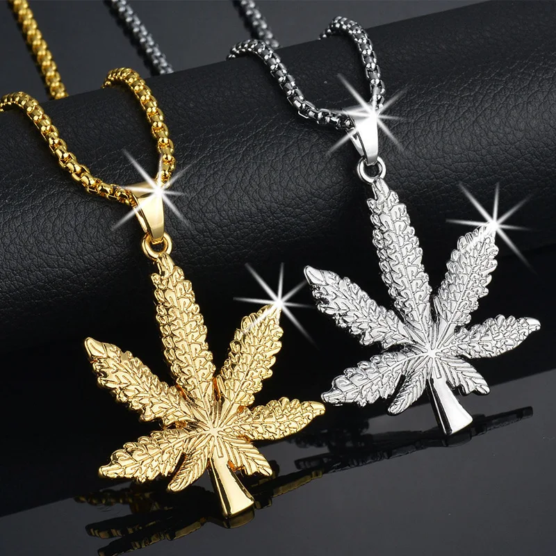 

Autumn Maple Tree Leaves Pendant Necklace for Women Luxury Gold Silver Stainless Steel Men's Chains Fashion Choker Jewelry Gift