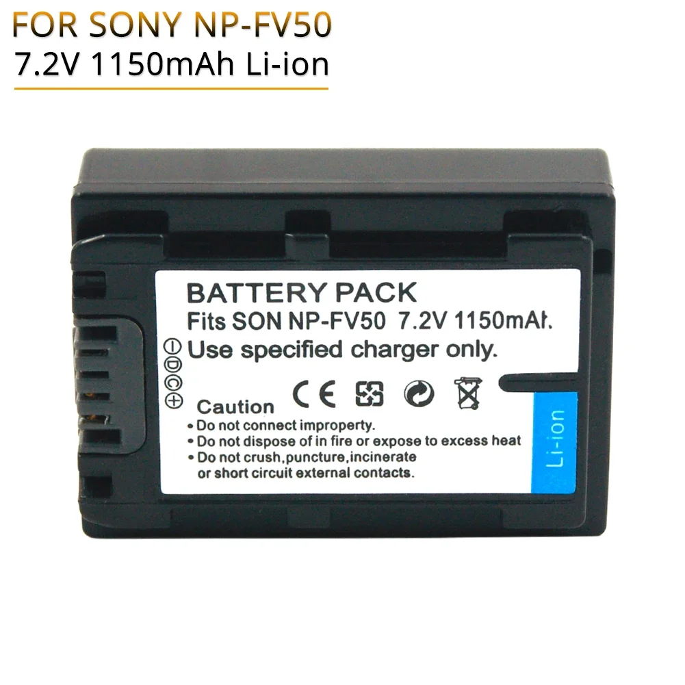 NP-FV50 NP FV50 FV70 FV90 NPFV100 FV120 Перезаряжаемая батарея для цифровой камеры 1150 мАч Sony DVD HDR DCR