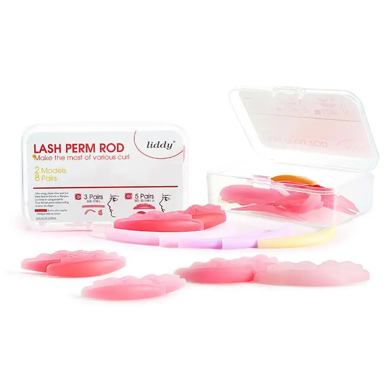 

8 Pairs Eyelash Perming Pad Silicone Eyelashes Perming Curler Reusable Lash Lift Shield Pads For Perfect Lasting Eyelash Lifting