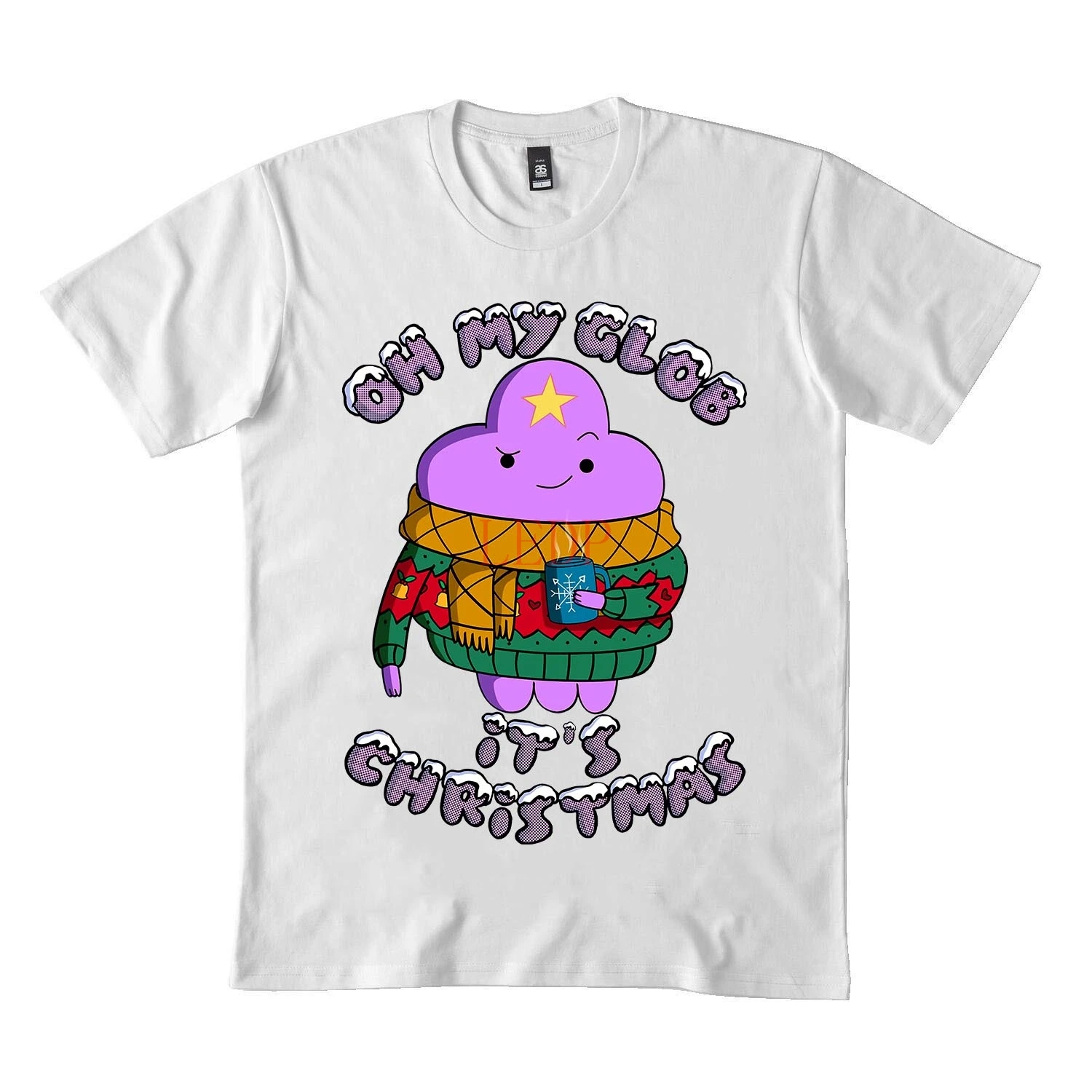 

New Lumpy Space Princess Oh My Glob Its Christmas Men T Shirt Size S-4Xl