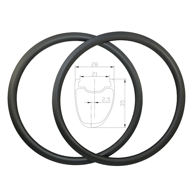 LIENGU 400g дорожный велосипед 35 мм 700C Асимметричный обод из углеродного волокна