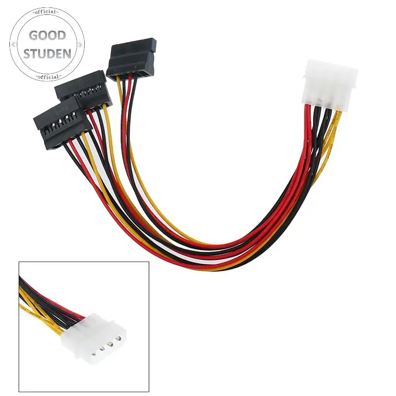 4-контактный IDE Molex на 3 ATA SATA разветвитель питания Удлинительный кабель Разъемы |