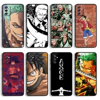 anime one pieces for samsung note 20 10 9 8 ultra plus lite m52 m22 m32 m62 m31s m21 m20 m12 m10 black phone case