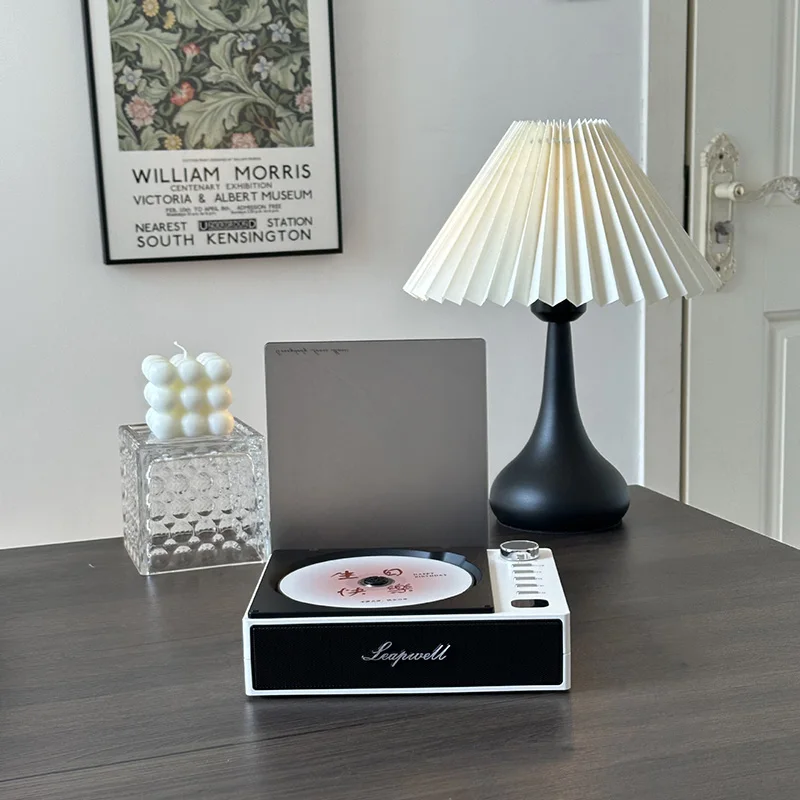 Фото Портативный CD-плеер, беспроводные Bluetooth-динамики, FM-радио, музыкальный альбом, плеер, домашний CD-машина с экраном, перезаряжаемая №2