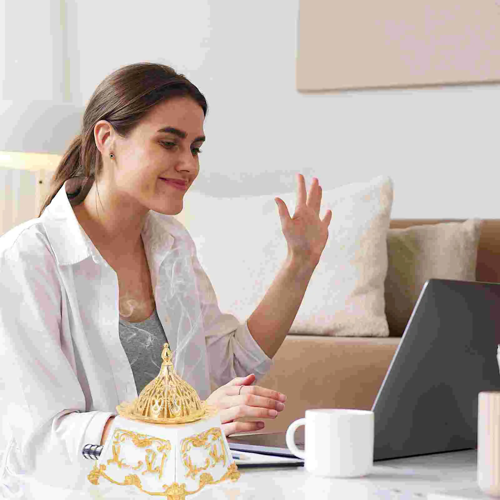 

Burnerholder Aroma Censer Vintage Charcoal Arabian Aromatherapy Diffuser Burning Base Middle Decorative East Stove Home Desktop