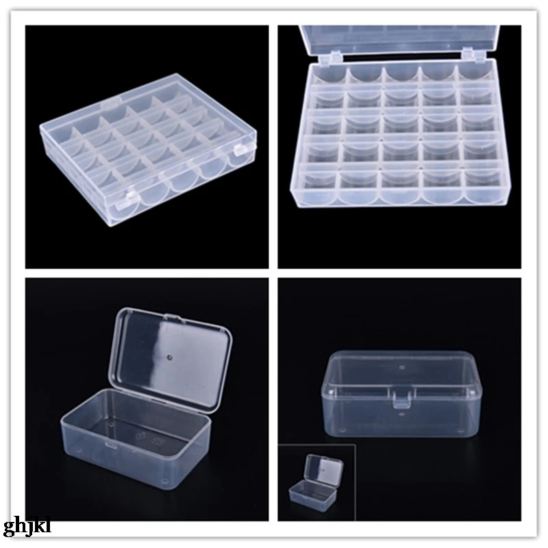 

1PC 2Style Empty Bobbins Spools Box Storage Sewing Machine Bobbin Case Covers High Quality Hot Sale Sewing Tools