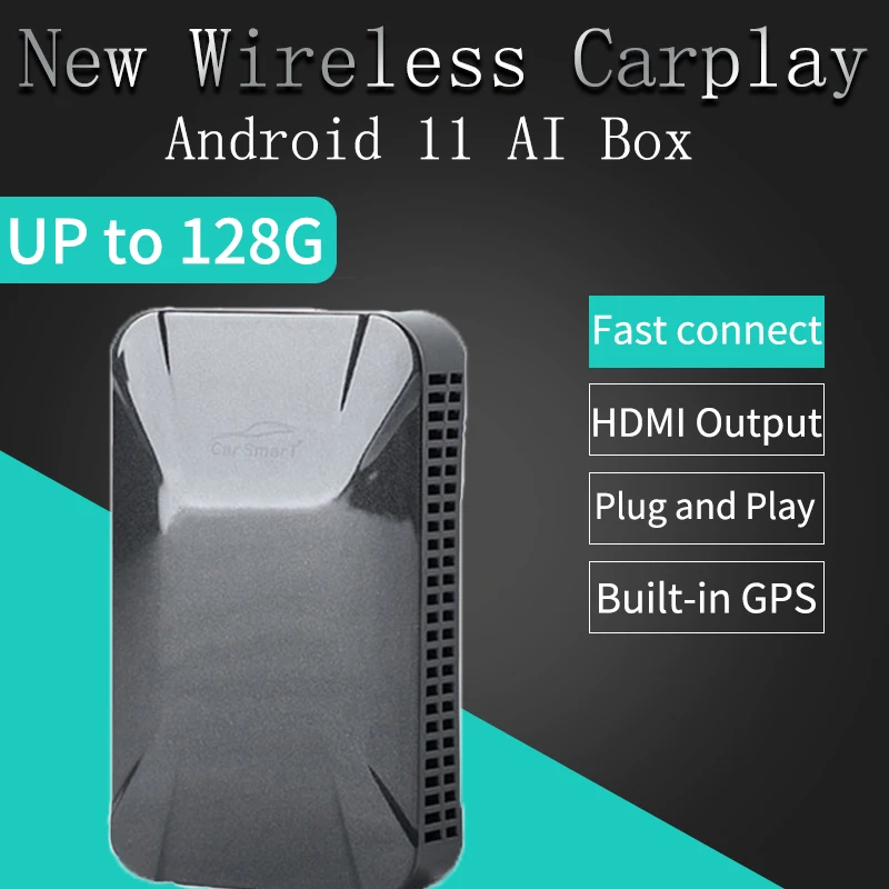 

Новый Android 11 Беспроводной Carplay Ai Box для Apple Carplay Applepie 128G Plug Play Youtube Netflix для VW Toyota Benz Audi Nissan