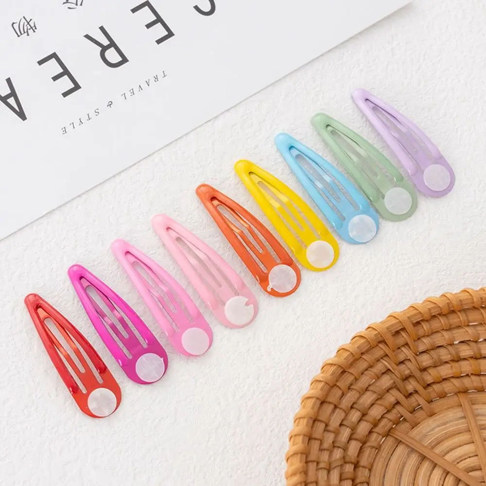 

10pcs/lot color children's hairpin jewelry findings water drop candy color BB clip small hairpin hair clip DIY manual accessorie