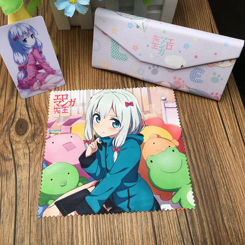 

Аниме Чехол для очков «Eromanga-Sensei» Izumi Sagiri, Модный чехол-карандаш, треугольный Складной футляр для очков, Чехол для очков с тканевым реквизитом