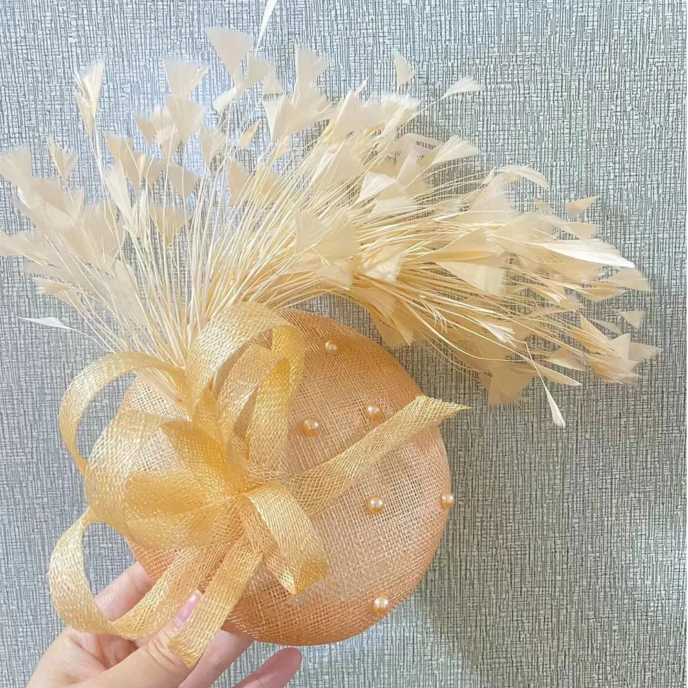 Высокое качество Sinamay невесты свадебные аксессуары для волос коктейльные гонки