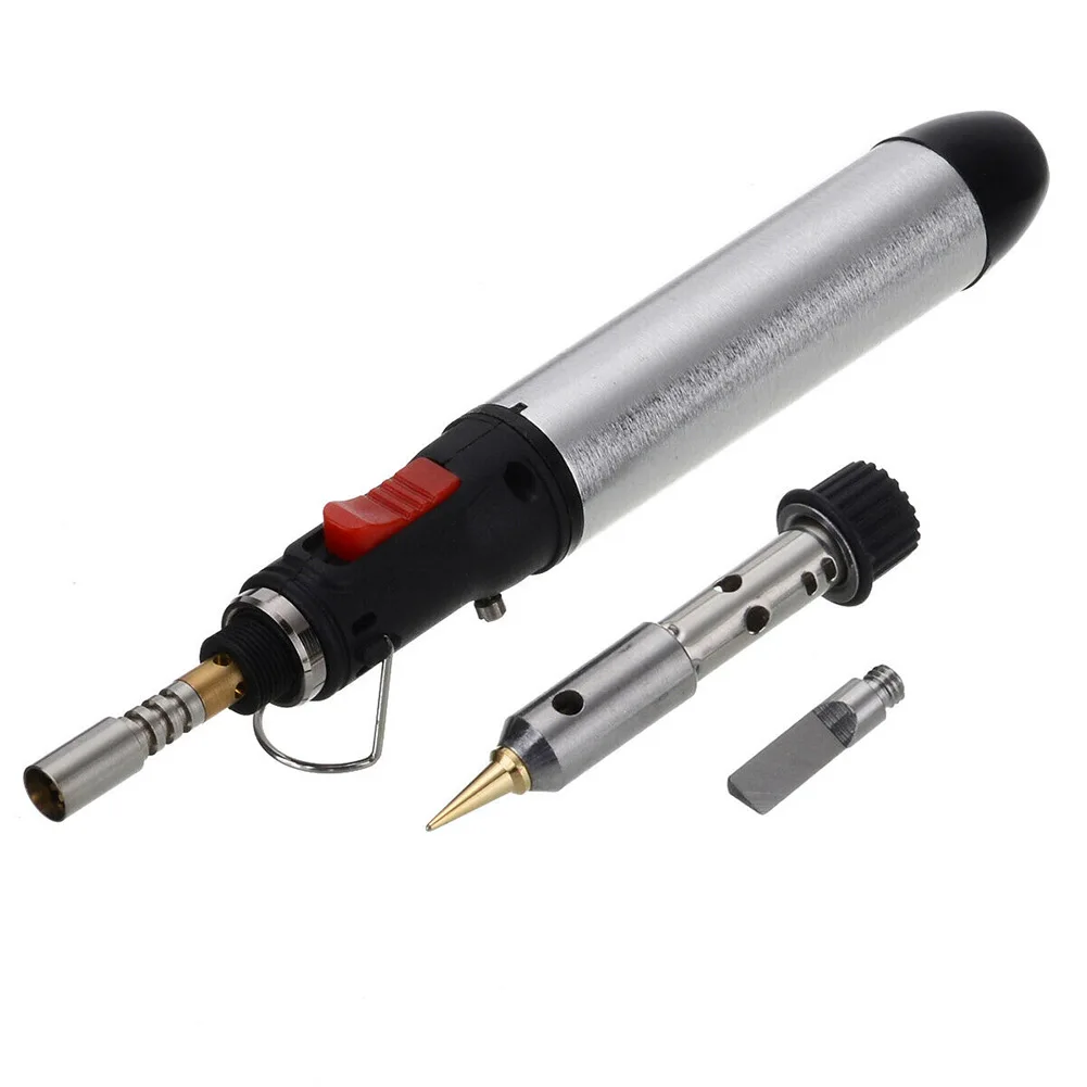 

Gas Soldering Iron Set HT-1934-3 Butane Cordless Welding Pen Portable Torch Welding Gun 12ml Tool Kit