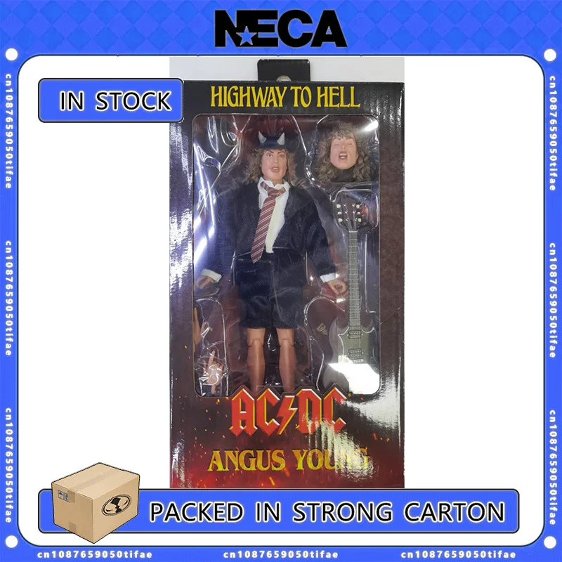 NECA Toys Highway To Hell AC/DC Angus. Молодежная шкала Фигурки Оригинальная кукла Статуя Модель