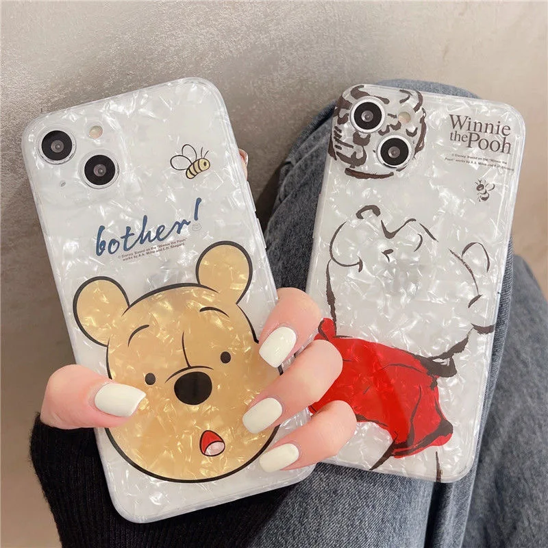 

Мягкий силиконовый чехол BanDai с изображением Винни-Пуха для iPhone 13, 12, 11 Pro Max, XR, XS MAX, 8, X, 7, SE 2022