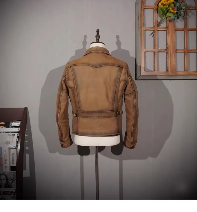 Новинка! Оптовая продажа роскошная винтажная куртка из натуральной кожи.