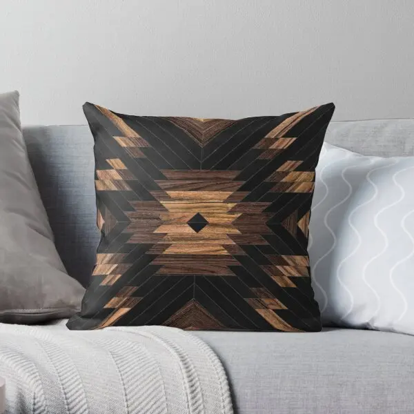 

Urban Tribal Pattern No 7 Aztec Wood Printing Throw Pillow Cover Sofa Bed Wedding Cushion Anime Decorative Pillows not include