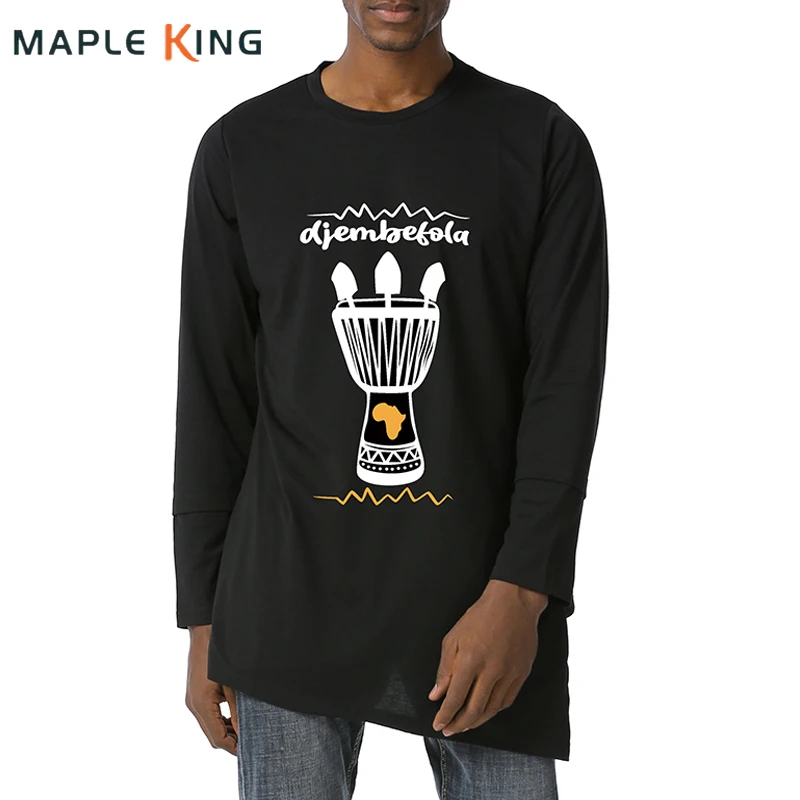 

Hip Hop Camisetas Tops Tshirts Mens Short Sleeve Casual African Printed Irregular Hem Streetwear 2022 Summer Clothes Men T-Shirt