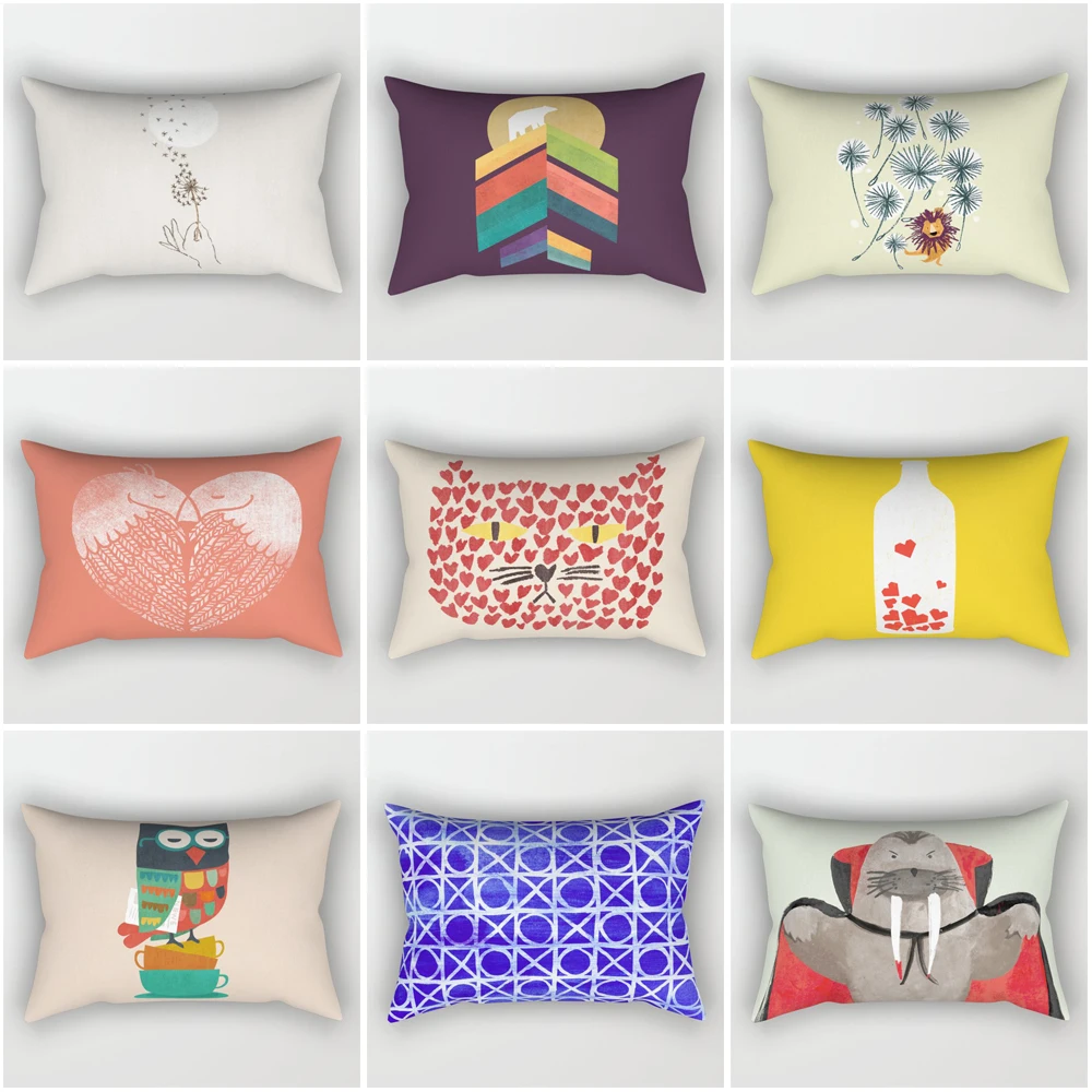 

Decorative home throw pillows case for sofa cushion cover nordic 40x60cm 30*50cm Car waist plant cartoon geometric abstraction